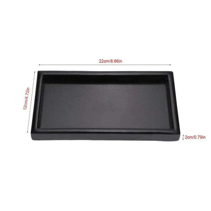 Sustainable Chic Black Solid Wood Serving Tray for Tea and Culinary Delights