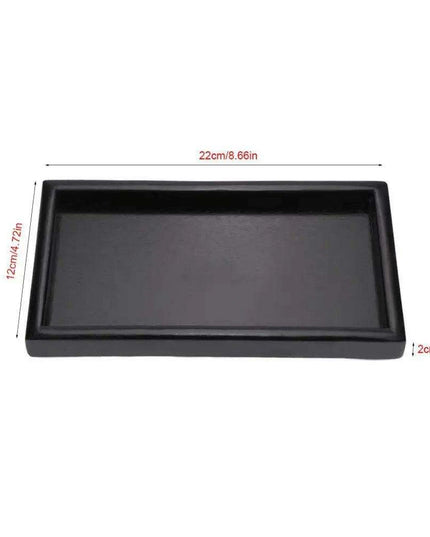 Sustainable Chic Black Solid Wood Serving Tray for Tea and Culinary Delights