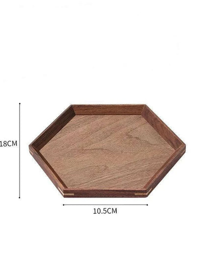 Nordic Elegance Black Walnut Serving Tray - Perfect for Hosting Teas and Fruits