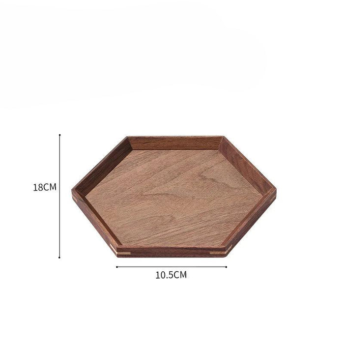 Nordic Elegance Black Walnut Serving Tray - Perfect for Hosting Teas and Fruits