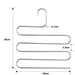 Streamlined 5-Tier Stainless Steel Pant Holder with Advanced Grip Technology for Closet and Bathroom Organization