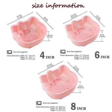 Adorable Pink Cat Shaped Silicone Baking Mold