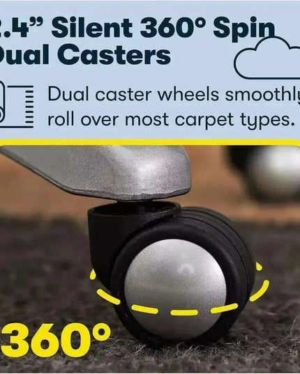 Executive Leather Office Chair with Advanced Ergonomic Support and 360° Rotation