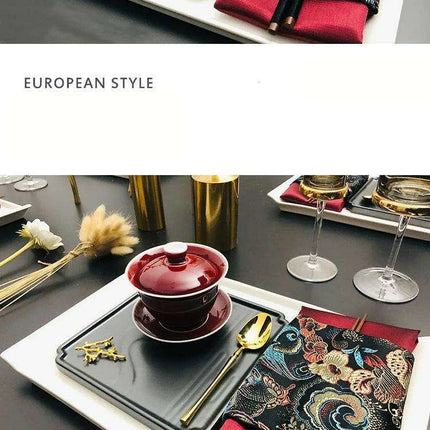 Luxury Botanical Porcelain Dining Set for Elegant Occasions