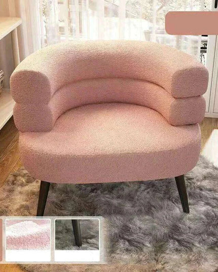 Chic Scandinavian Lounge Chair - Perfect for Makeup, Study, and Relaxation for Young Women and Students