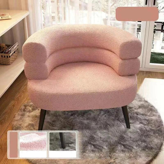 Chic Scandinavian Lounge Chair - Perfect for Makeup, Study, and Relaxation for Young Women and Students