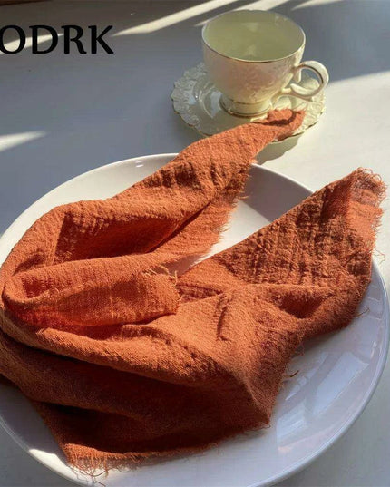 Sophisticated 10-Piece Linen-Cotton Blend Napkin Set