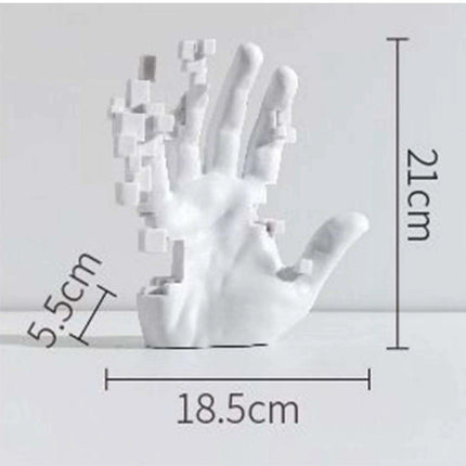 Contemporary Handcrafted White Limestone Sculpture for Elegant Home Decor