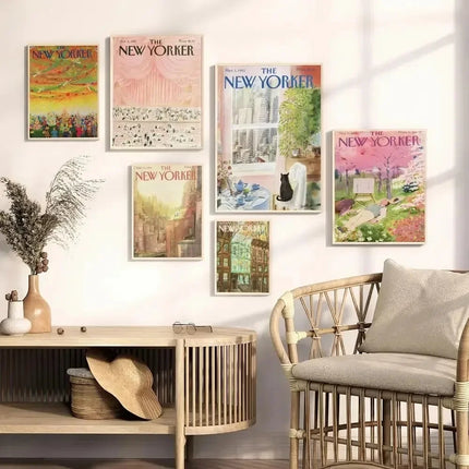 New Yorker Magazine Waterproof Canvas Poster - Vintage Editorial Wall Art