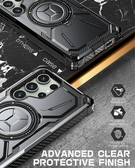 Samsung Galaxy S23 Ultra/S23+ Plus Rugged Military-Grade Shockproof Case with Magnetic Stand and MagSafe Support