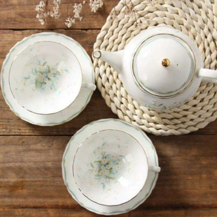 Sleek Black Bone China Tea Set for Two - A Luxurious Japanese Tea Experience