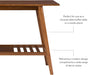 Walnut Mid-Century Modern Entryway Table with Storage and Display Shelf
