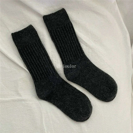 Cozy Cashmere Blend Thermal Crew Socks for Women - Ultimate Warmth and Comfort