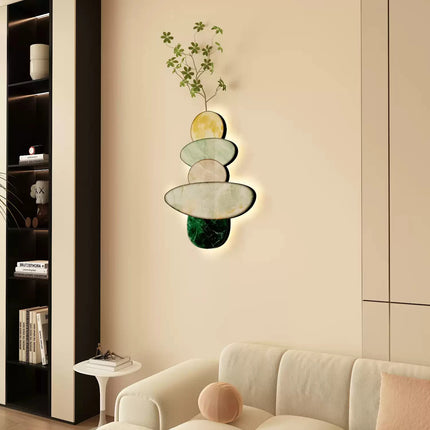 Stone-Effect LED Pendant Lamp - Living Room & Porch