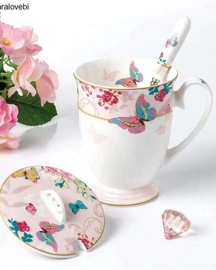 Elegant 330ml Premium Bone China Tea and Coffee Mugs