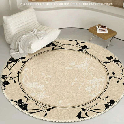 Luxurious Circular Floor Rug with High Absorbency, Tailored Sizes for Versatile Use