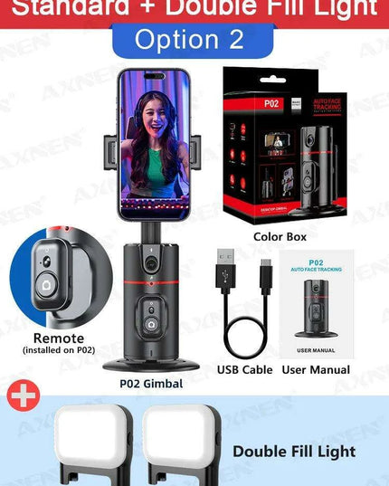 Smartphone Gimbal Stabilizer with Advanced Face Tracking and Remote Control for 360° Video Shooting