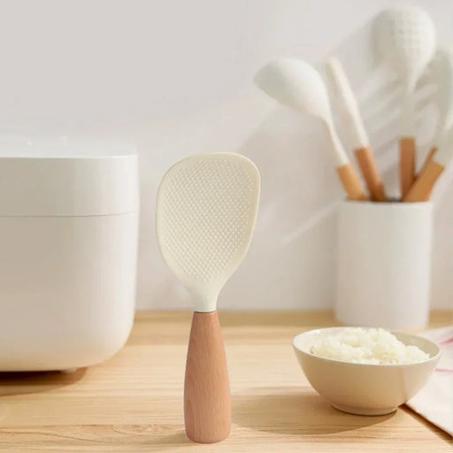 1Pcs Silicone Spoon - Non-stick Cooking Spoon for Anti-scalding Pot Rice