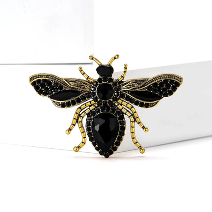 Rhinestone Bee Brooch — Crystal Glass Insect Pin for Women & Men | Multiple Colours