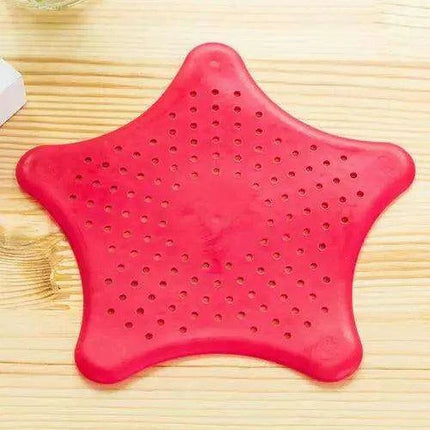 Starfish-Shaped Silicone Drain Protector - Versatile Hair Catcher for Kitchen and Bathroom Sinks