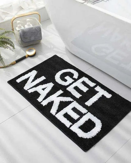 Playful Microfiber Bath Mat with Humorous "Nude Time" Design and Anti-Slip Safety Features