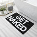 Luxurious Microfiber Bath Mat with Playful "Get Naked" Design and Anti-Skid Technology