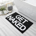 Microfiber Bath Rug with Get Naked Design and Anti-Slip Feature