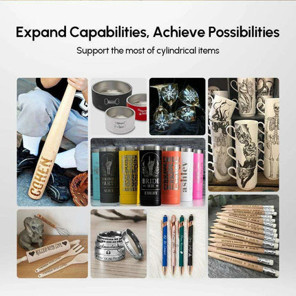 Precision 360° Rotary Engraving Tool for Cylindrical Surfaces