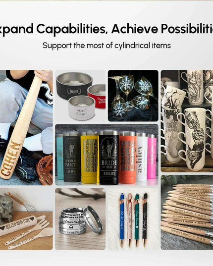 Precision 360° Rotary Engraving Tool for Cylindrical Surfaces