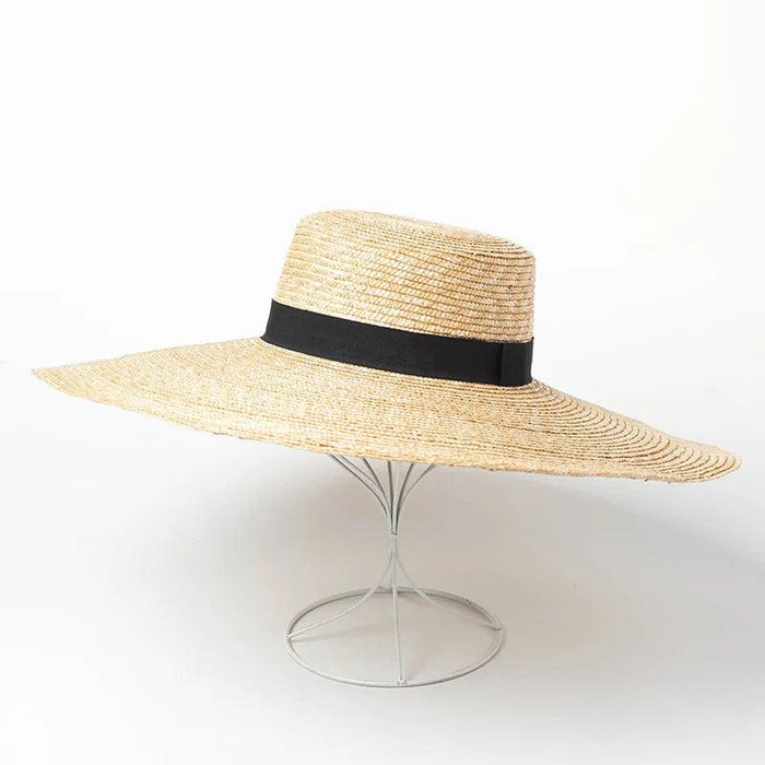 Oversized Foldable Women’s Floppy Straw Hat for Summer Beach & Sun Protection