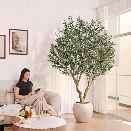 Artificial Tall Olive Tree 210CM To 240CM Faux Lifelike Olive Tree Pot