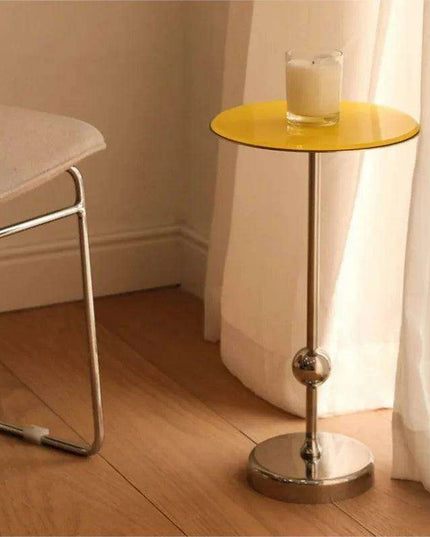 Modern Elegance Mini Coffee Table with Versatile Stainless Steel and Glass Design
