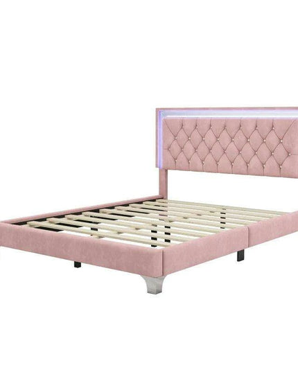 Illuminate Your Bedroom Oasis with Luxe LED Queen Bed Set and Chic Nightstands