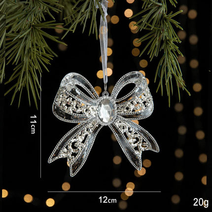 Transparent Acrylic Ice Crystal Tree Pendant – Christmas Ornament