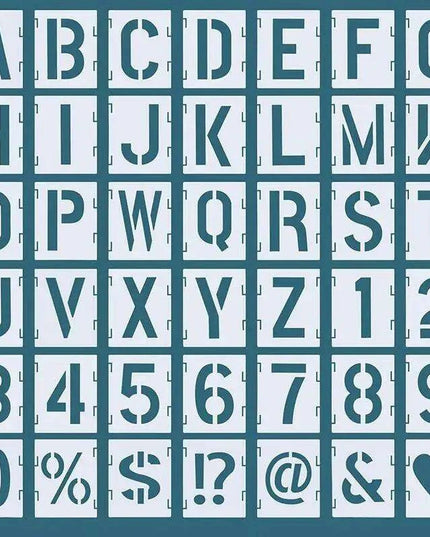 Versatile 42-Piece Interlocking Alphabet and Number Stencil Set for Creative DIY Art on Any Surface