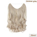 20-Inch Versatile Adjustable Invisible Wire Hair Extensions - Curly and Sleek Options