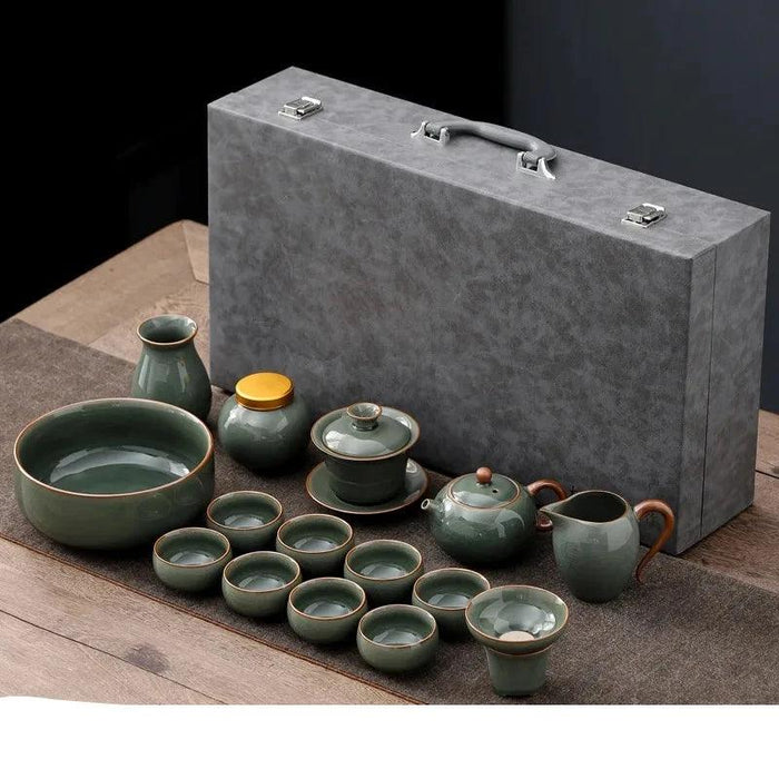 Elegant Ruyao Kung Fu Tea Set for a Refined Brewing Journey