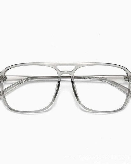 Retro Oversized Black Glasses with Clear Frame - Lightweight TR90 Construction