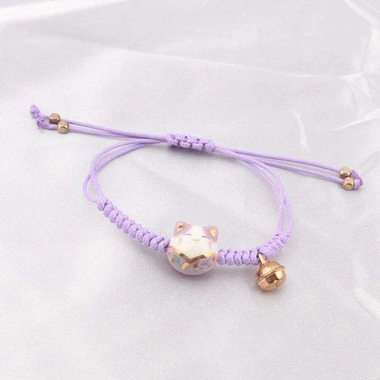 Charming Red Cord Lucky Cat Bracelet - A Thoughtful Gift for Women and Girls