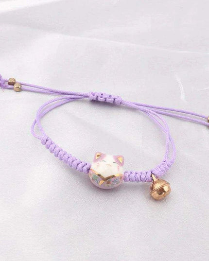 Charming Red Cord Lucky Cat Bracelet - A Thoughtful Gift for Women and Girls