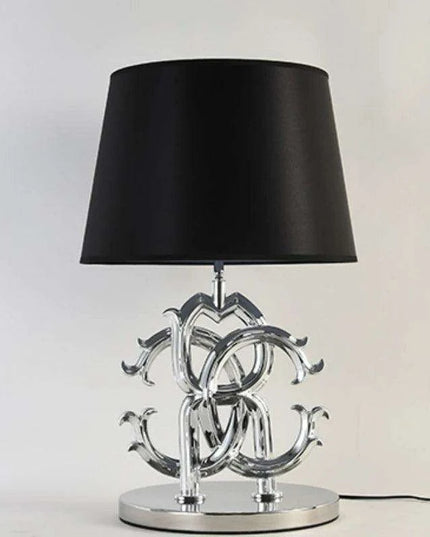 Luxurious LED Table Lamp with Artistic Gold and Silver Accents for Home and Office Décor