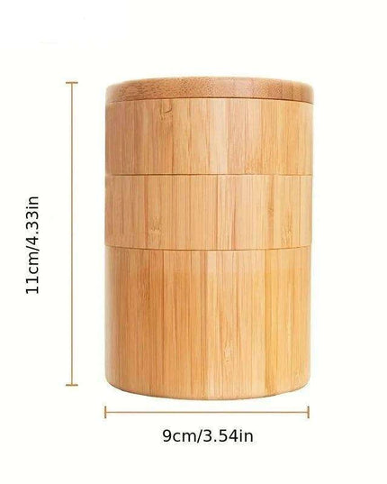 Sustainable Bamboo Spice Organizer with Measuring Spoon - Elegant Kitchen Storage Solution