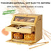 Elegant 3-Tier Bamboo Bread Storage Box with Clear Viewing Window - Chic Organizer for Fresh Baked Goods