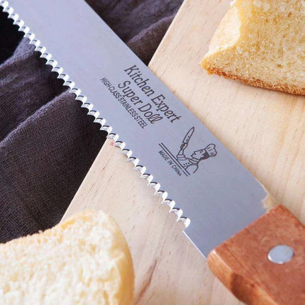 Ergonomic Wooden Handle Stainless Steel Slicing Knife Set - 4 Sizes for Ultimate Versatility