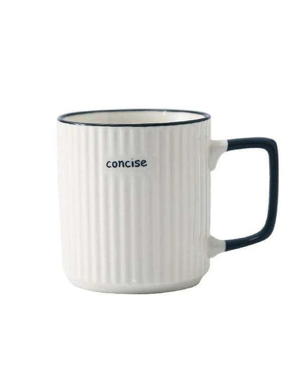 Stylish Wave Pattern Bone China Mug - 400ml Capacity for Your Favorite Beverages