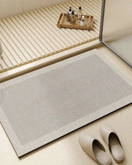 Chic Diatomite Bath Mat Set - Stylish Water-Absorbing Toilet Ensemble
