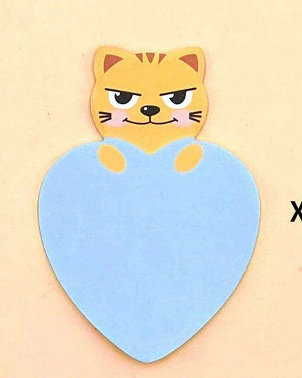 Charming Animal-Inspired Heart-Shaped Sticky Notes for Creative Minds