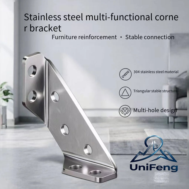 Heavy-Duty Stainless Steel 90° Right Angle Bracket Connectors | 4, 10 or 20 Pack