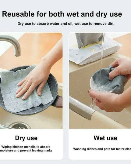 Eco-Friendly Kitchen Cleaning Cloths Bundle - 20 Highly Absorbent Reusable Towels