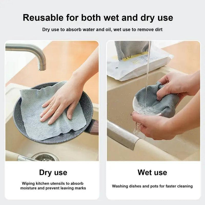 Eco-Friendly Kitchen Cleaning Cloths Bundle - 20 Highly Absorbent Reusable Towels